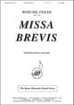 Missa Brevis SATB Singer's Edition cover